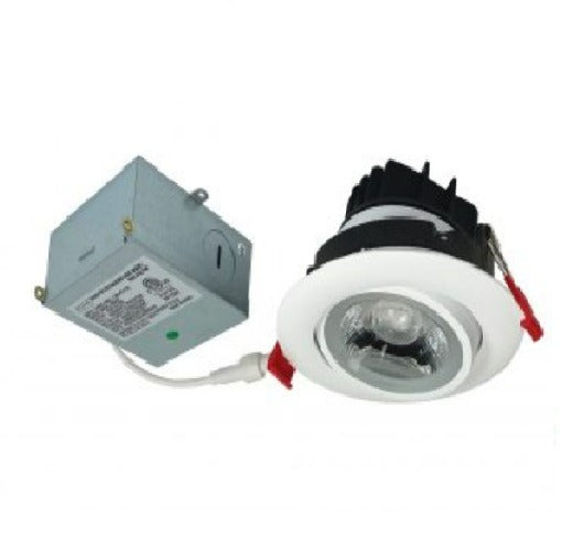 NORA Lighting M4 Series NM4-RG 4-Inch 12-Watt LED Round Recessed Adjustable Gimbal Downlight Fixture Dimmable