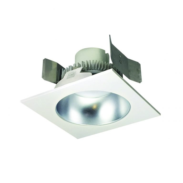 Diffused Clear Reflector / White Flange - NORA Lighting NLCBC2-553CDDW/A 5-Inch Cobalt Click LED Square Round Retrofit Reflector Dimmable