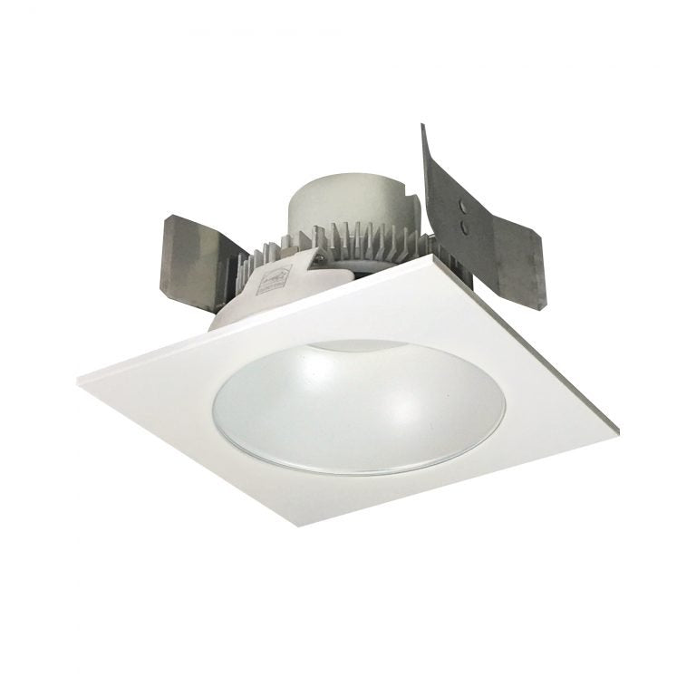 White Reflector / White Flange - NORA Lighting NLCBC2-553CDWW/A 5-Inch Cobalt Click LED Square Round Retrofit Reflector Dimmable
