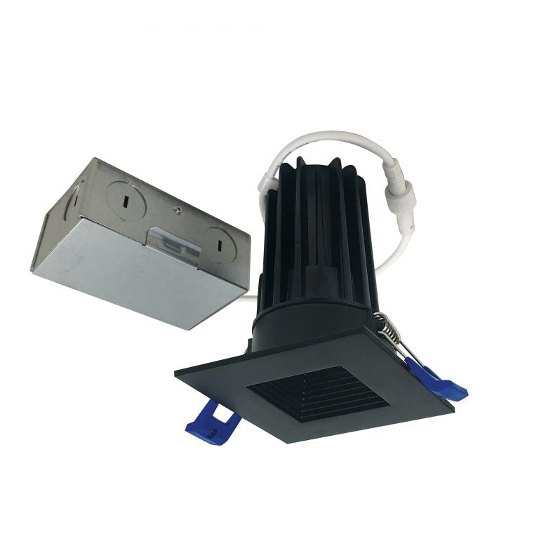 NORA Lighting NM2-2SB Energy Star Rated 2-Inch M2 Square LED Can-less Recessed Baffled Downlight  - 3