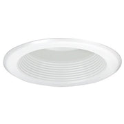 NORA Lighting NT-5001W 5-Inch BR/PAR30 White Baffle Splay Trim with Flange