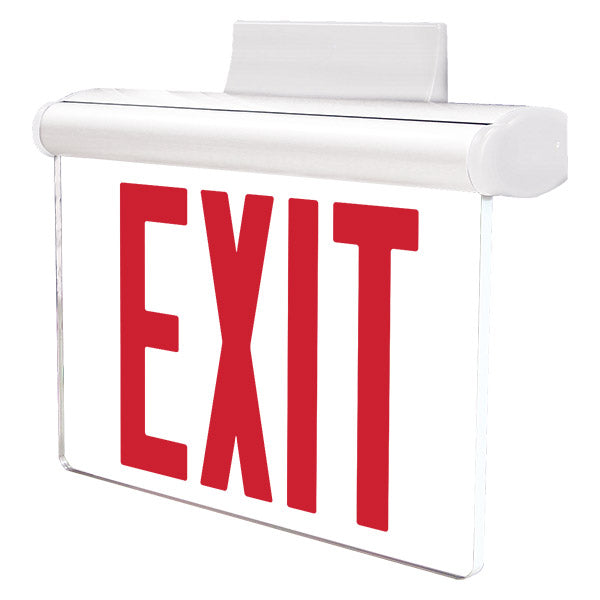 Barron Lighting NY900U-WB-SR New York City Approved Truly Universal LED Edge-lit Exit Sign Light with Battery