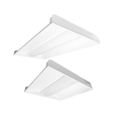 PacLights FTFB22D40 DLC Qualified 40 Watt 2x2 Foot LED Center Basket Premium Troffer, AC100-277V, Dimmable, 7 Years Warranty