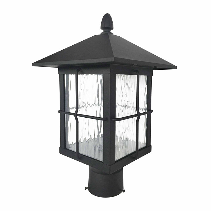 Westgate PML-MCT-BK 12 Watt LED Post Mount Lantern Fixture with Adjustable Color 5000K/4000K/3000K