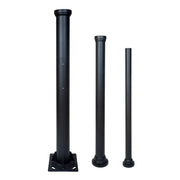 Westgate POL-D1 Series Decorative 3-Piece Light Pole for Outdoor Lighting - Black