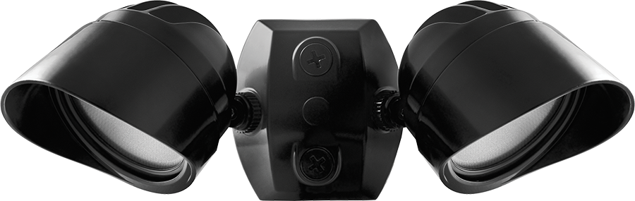 Product Black RAB Lighting BULLET2X12 24 Watts LED Flood Kit with CU4 & Hood with Adjustable Dual Heads 120V