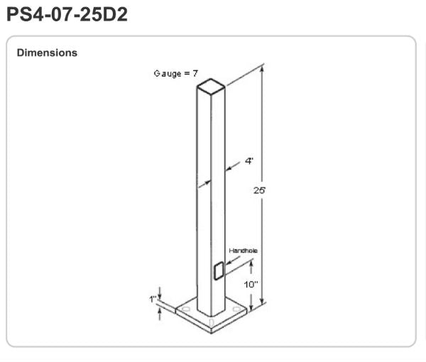 PS4-07-25D2 Drilled Pole