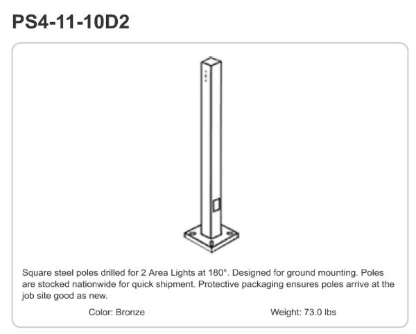 PS4-11-10D2 Drilled Pole