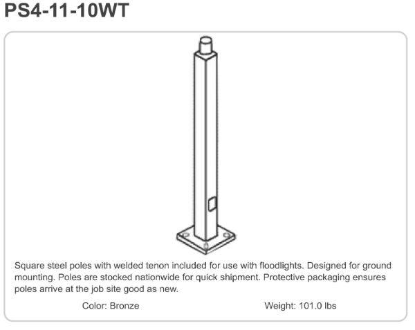 PS4-11-10WT Pole