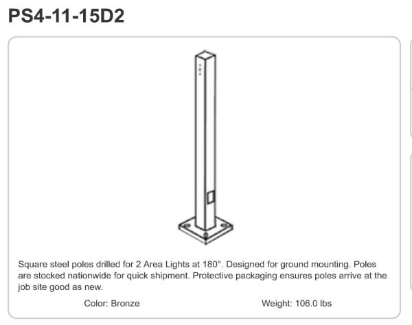 PS4-11-15D2 Drilled Pole