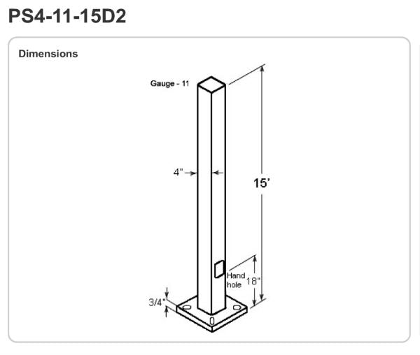 PS4-11-15D2 Drilled Pole