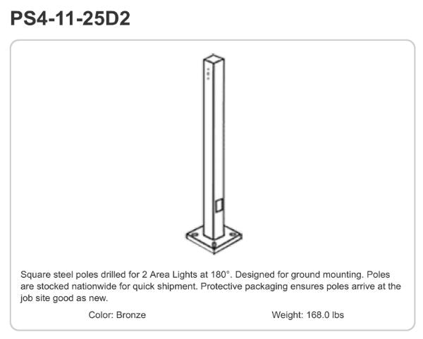 PS4-11-25D2 Drilled Pole