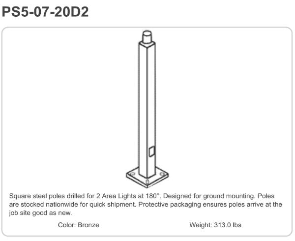 PS5-07-20D2 Drilled Pole