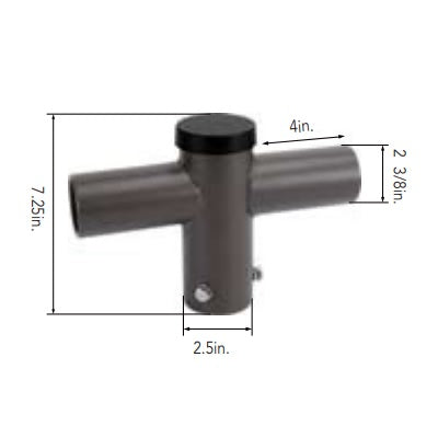 Arcadia Lighting R60-SP2-180-D Double 180FT Horizontal Tenon Adaptor
