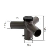 Arcadia Lighting R60-SP3-120-D Triple 120FT Horizontal Tenon Adaptor