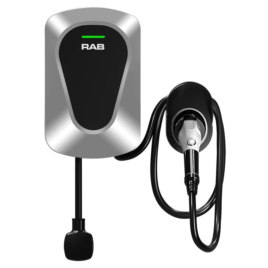 RAB EVC32 Level 2 32A Series AC Wall Mount Plug-and-Play Electric Vehicle EV Charger SAEJ1772 Non-Networked
