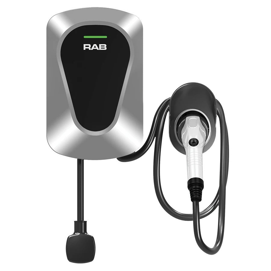 RAB EVC40 Level 2 40A Series AC Wall Mount Plug-and-Play Electric Vehicle EV Charger SAEJ1772 Non-Networked