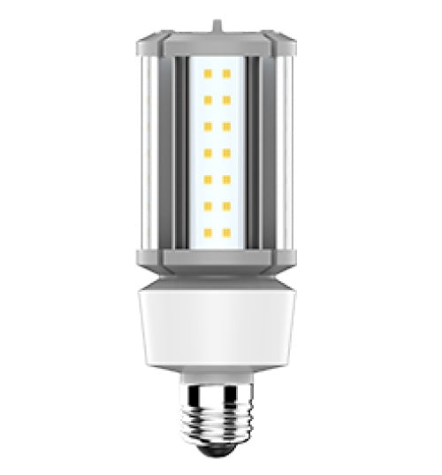 RAB Lighting HIDFA-18S-E26-850-BYP Wattage and Color Selectable LED Corn Cob Post Top Lamp - Replaces 75W HID