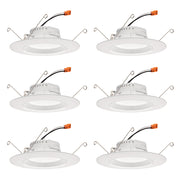 Juno Lighting RB56 SWW5 CP6 MW M2 RetroBasics™ 5/6-Inch Switchable Baffle Downlight Retrofit 75W Equivalent - 1 Box 6 Units - 10