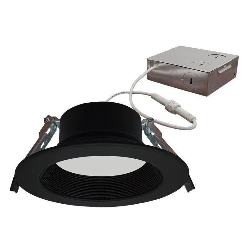 Westgate RDL4S-BF-MCT5-BK Color Selectable 12-Watt LED Dim to Warm Canless Deep Recessed 4-Inch Downlight Fixture