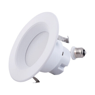 Eiko RDR4 4-Inch RDR Series Residential Downlight Retrofit White Trim with Baffle Triac Dimming