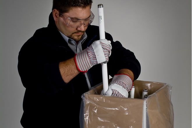 Veolia SUPPLY-043 RecyclePak Medium 4 Ft Fluorescent Lamp Recycling Box Container Kit Prepaid Return Shipping