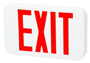 Fulham Lighting FHEX20WREM Firehorse LED Emergency Exit Sign with Battery Backup Red Letters