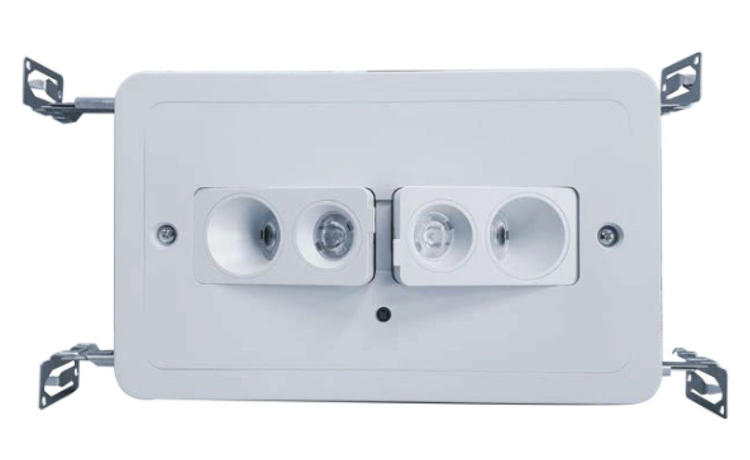 Mule Lighting REM Recessed Emergency Unit with Adjustable LED Lamp Heads and Self-Diagnostic Testing