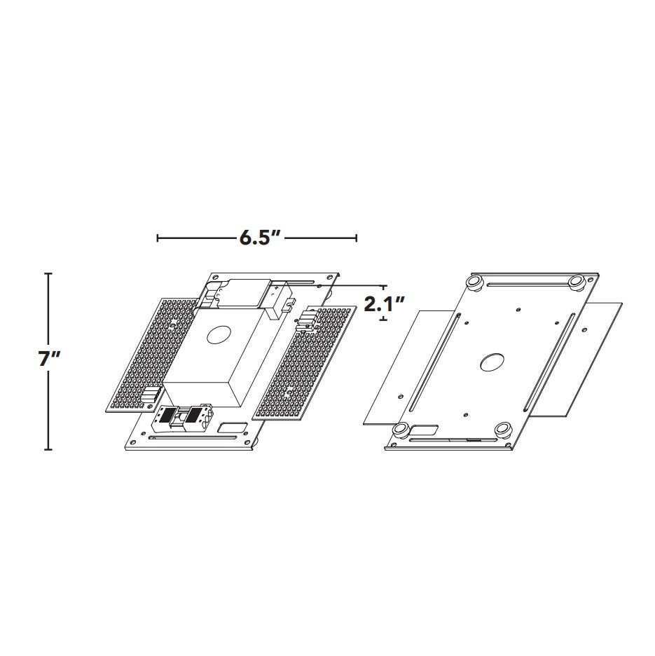 Dimensions - RemPhos RPT-P-LEDSR-G2-4IN-8L-840-FWFC FLEXWATT+FLEXCOLOR LED Sconce Retrofit Kit