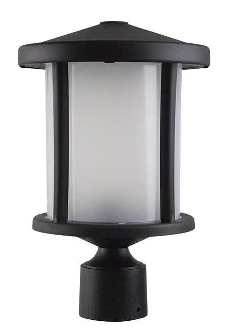 Wave Lighting S52TF-BK Frosted Acrylic Round Post Top Outdoor Decorative Fixture