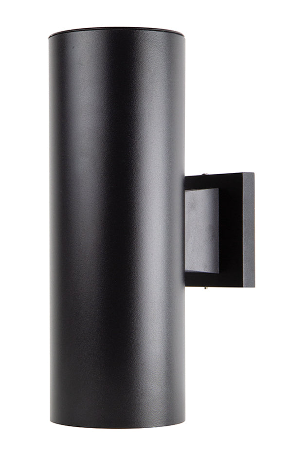 Wave Lighting S65W-LR12C 26-Watt LED Up/Down Outdoor Cylinder Wall Mount Fixture 4000K Dimmable Replaces 60W Incandescent Black