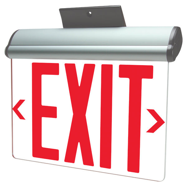 Barron Lighting S900U-LB-SR-R 3 Watt Universal LED Swivel Mount Edge-Lit Exit Sign (AC Operated)