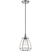 Satco 60-5401 Vintage Transitional Style 1-Light Caged Pendant Fixture