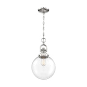 Satco 60-6672 Skyloft Transitional Style 1-Light Steel Glass Pendant Fixture