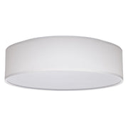 Satco Lighting 62-999 20-Watt Color Selectable 15-Inch Decor LED Flush Drum Light Fixture with White Fabric Shade Dimmable