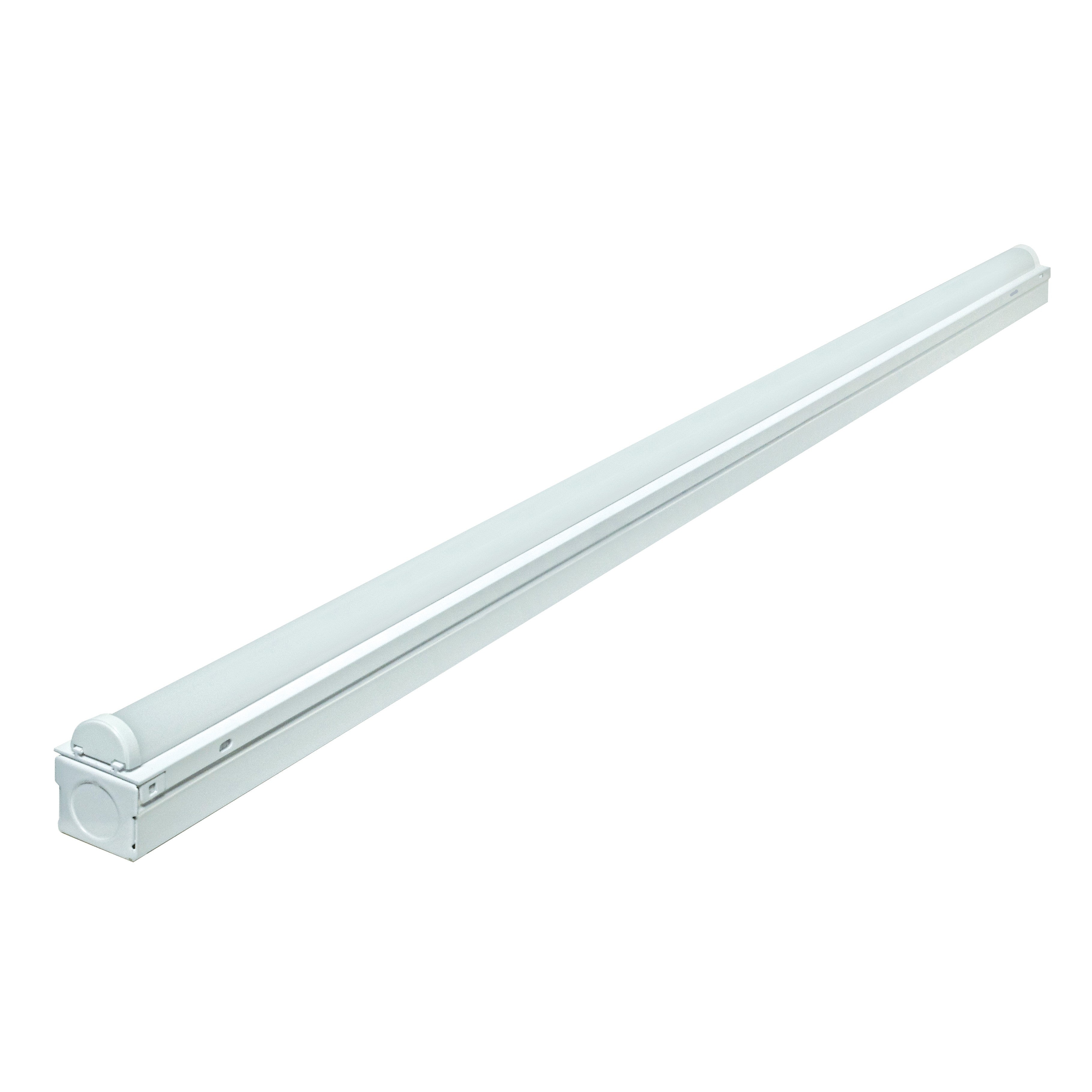 Satco Lighting 65-1101 24 Watt 4 Foot Close-To-Ceiling LED Stand Alone Strip Light Fixture White Finish 4000K