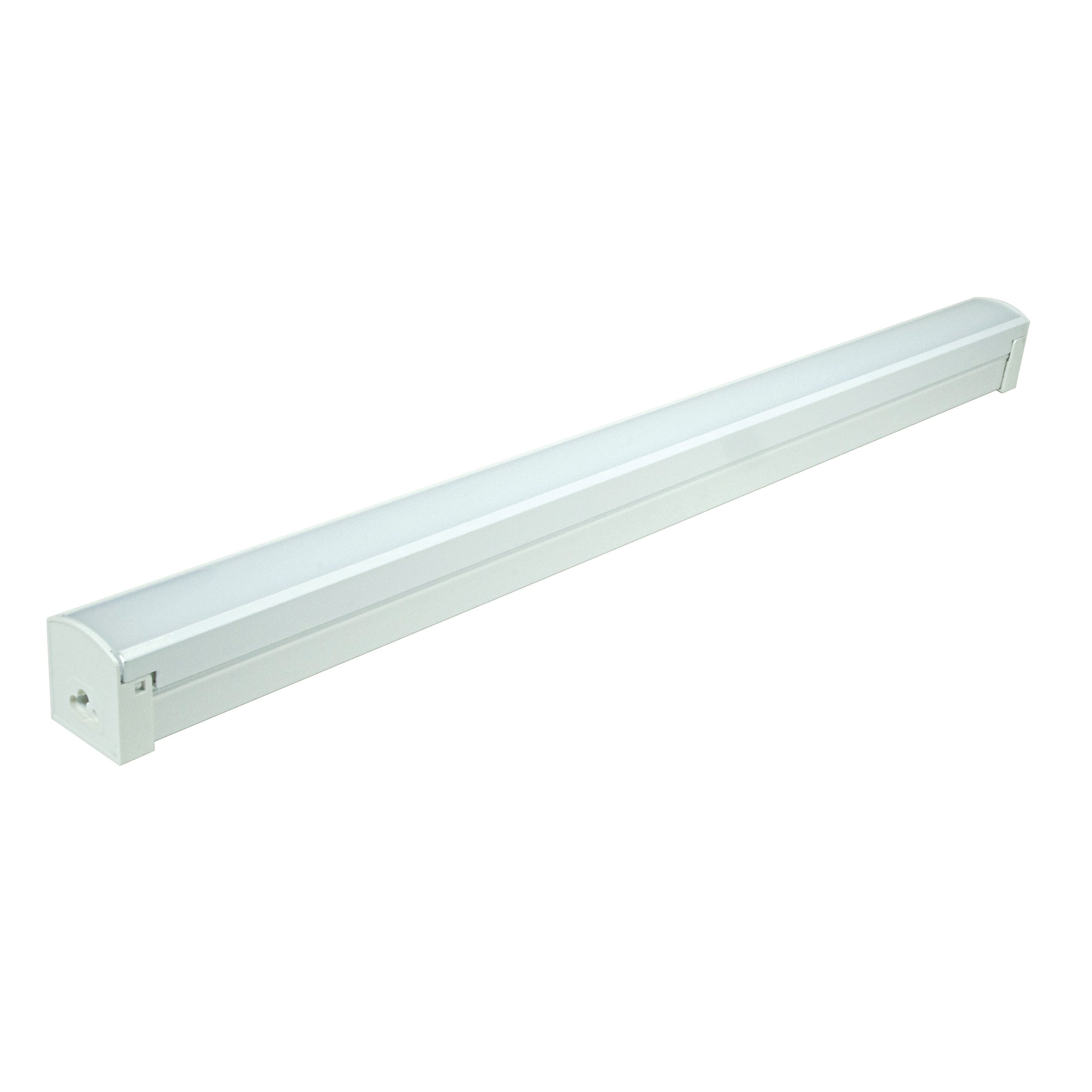 Satco Lighting 65-1103 24 Watt 2 Foot Close-To-Ceiling LED Connectable Strip Light Fixture 120V White Finish 4000K