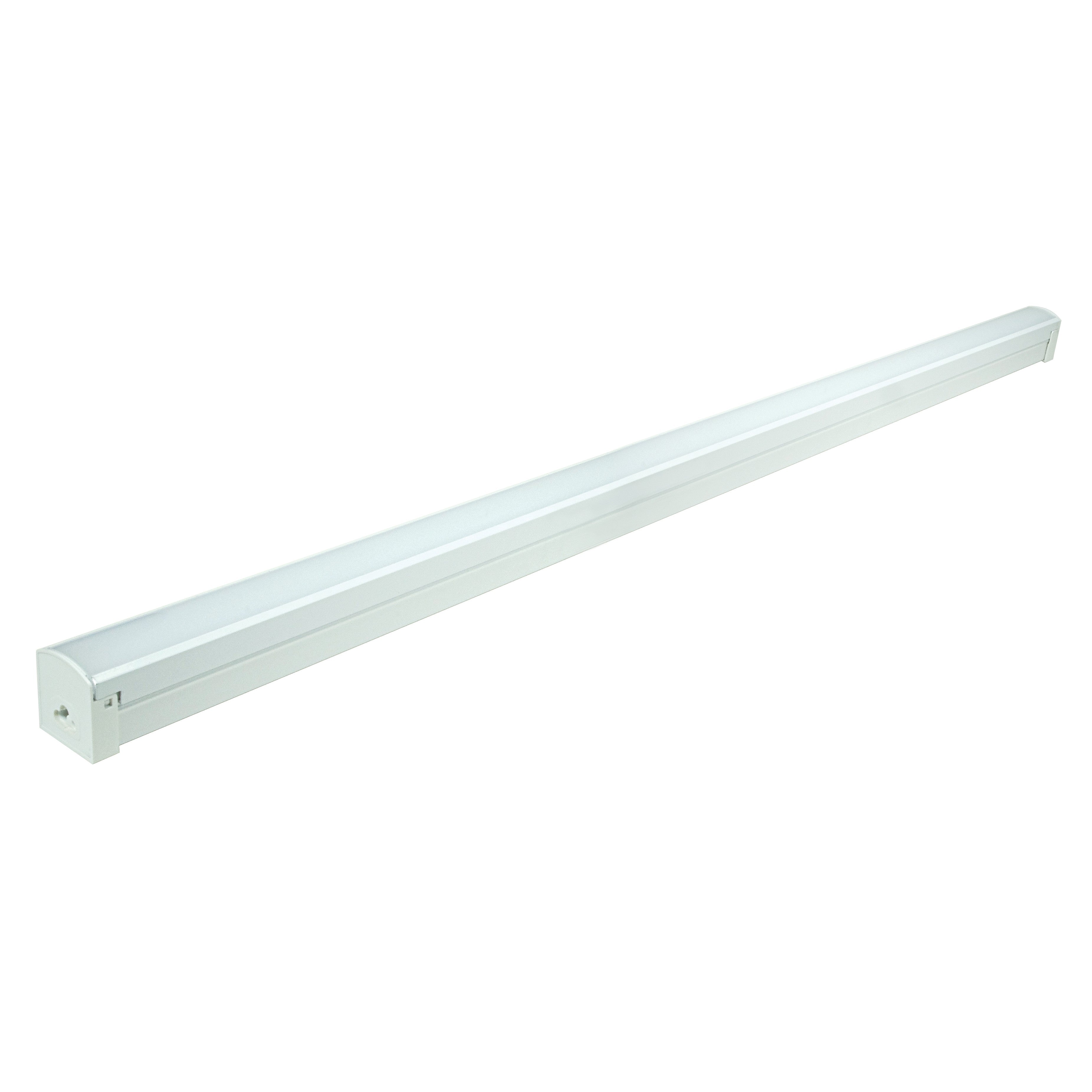 Satco Lighting 65-1104 36 Watt 4 Foot Close-To-Ceiling LED Connectable Strip Light Fixture White Finish 120V 4000K