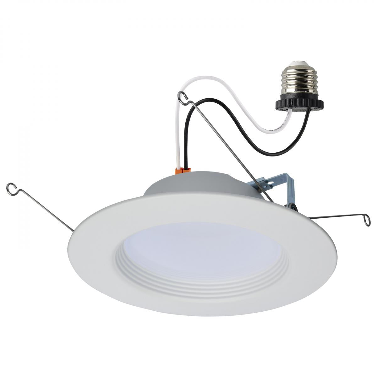 Satco Lighting S11825R1 Color Selectable 13.7-Watt 5/6-Inch LED Recessed Downlight Retrofit Dimmable