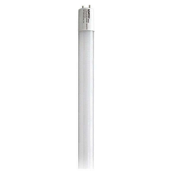 SATCO S39915 14T8/LED/48-840/BP/SE-DE DLC Listed 14-Watt 4FT T8 LED Linear Glass Tube Lamp 4000K Medium Bi-Pin Type B Direct Wire