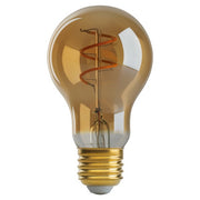 Satco Lighting S9966 4 Watt A19 Spiral Omni-directional Screw-In LED Filament Light Bulb Lamp E26 Base Dimmable 2200K