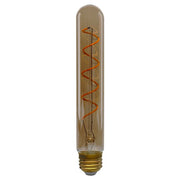 Satco Lighting S9971 4 Watt T9 Spiral LED Filament Light Bulb Amber Finish Medium Base 120V Dimmable 2200K