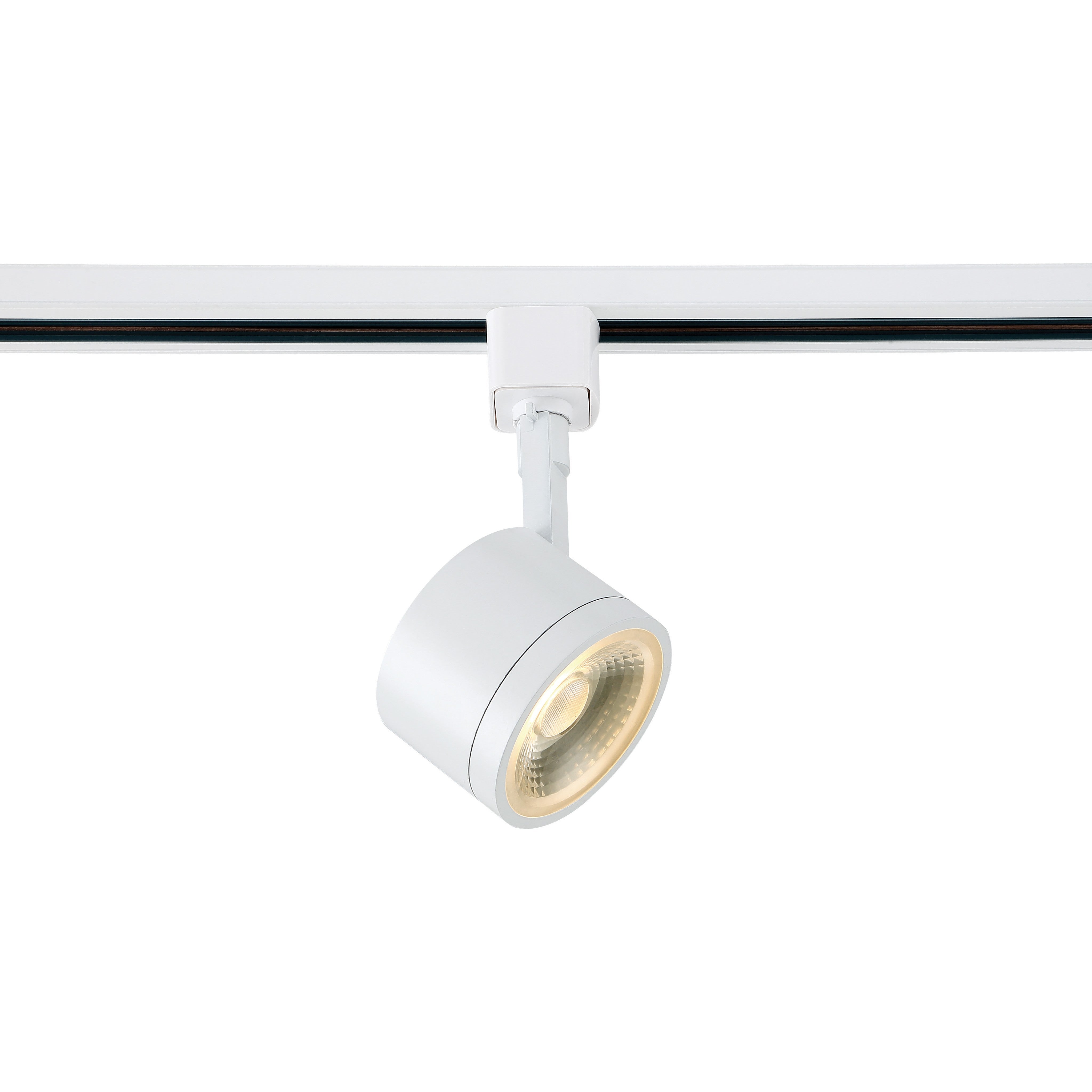 Satco Lighting TH403 12 Watt LED Track Head Light Fixture White Finish 36 Degree Beam Angle Dimmable 3000k