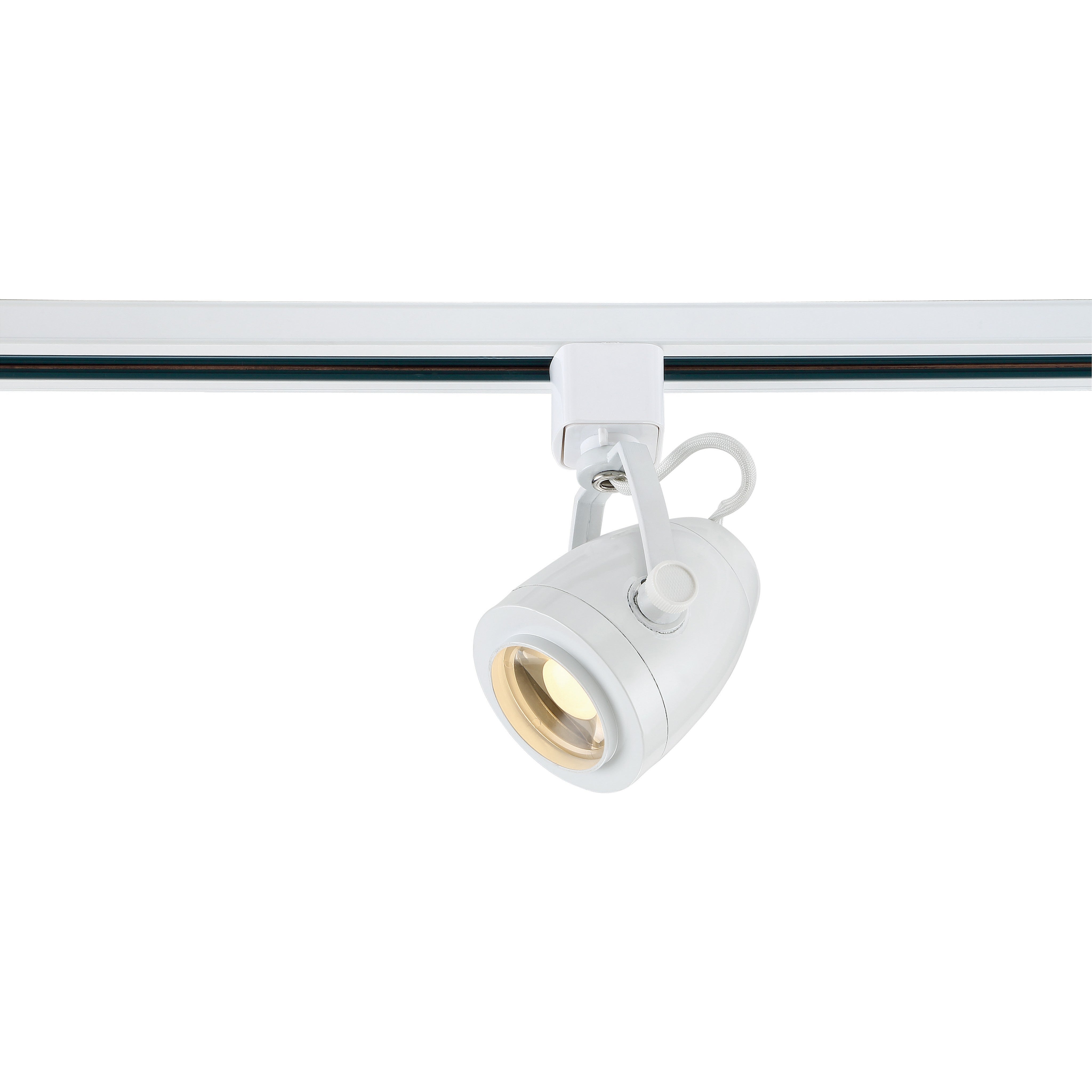 Satco Lighting TH411 12 Watt LED Track Head Light Fixture White Finish 24 Degree Beam Angle Dimmable 3000k