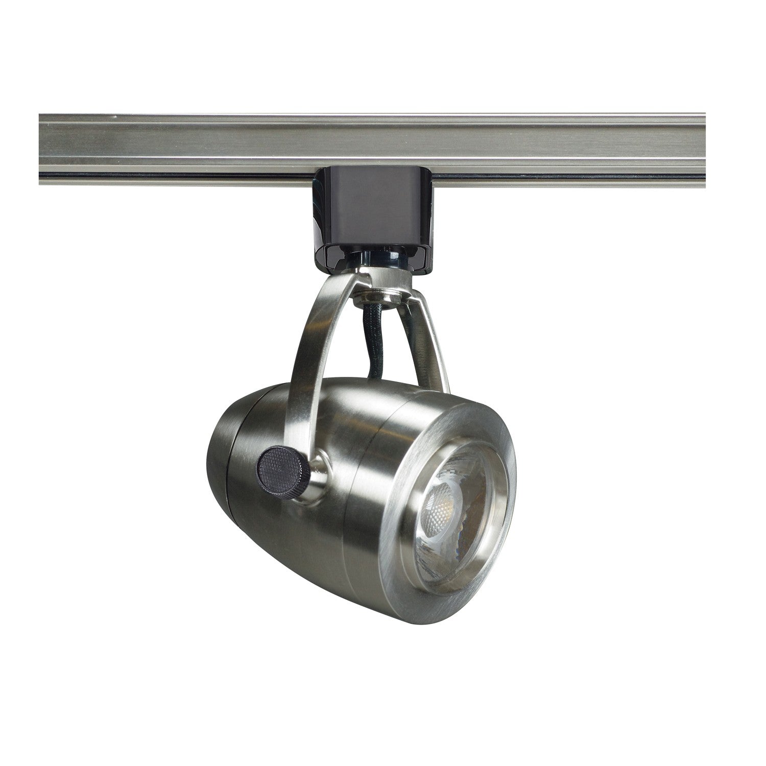 Satco Lighting TH415 12 Watt LED Track Head Light Fixture Brushed Nickel Finish 24 Degree Beam Angle Dimmable 3000k