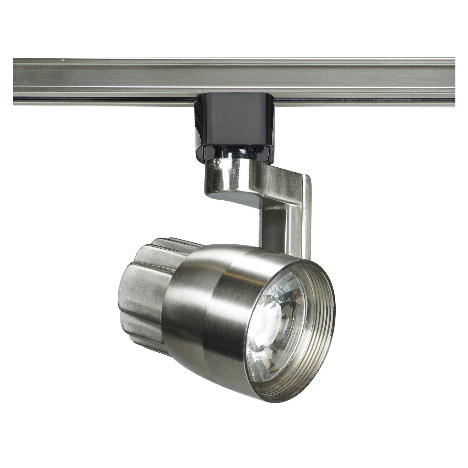 Satco Lighting TH425 12 Watt LED Track Head Light Fixture Brushed Nickel Finish 24 Degree Beam Angle Dimmable 3000k