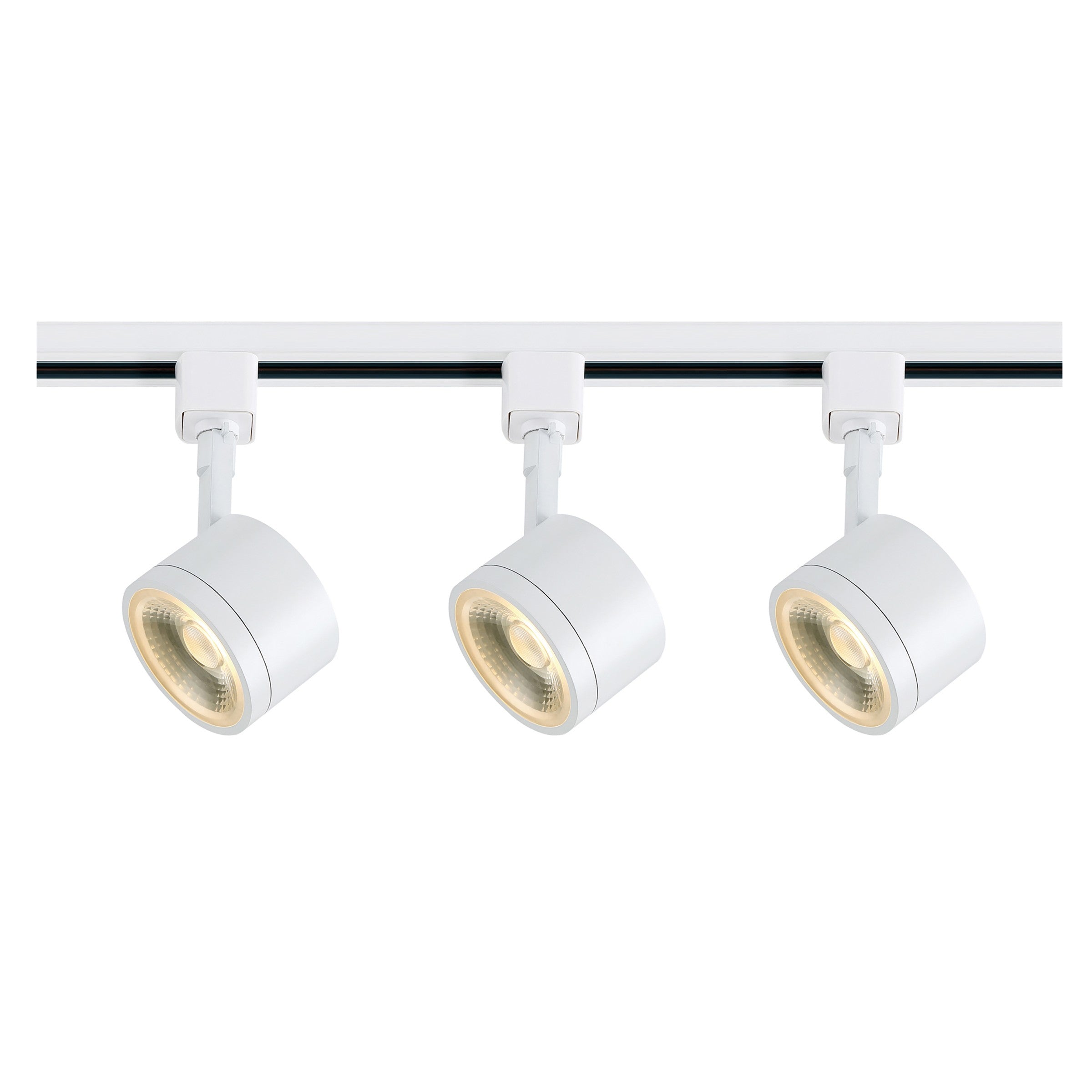 Satco Lighting TK403 12 Watt LED 3 Heads Round Track Lighting Kit 36 Degree Dimmable White Finish 3000K
