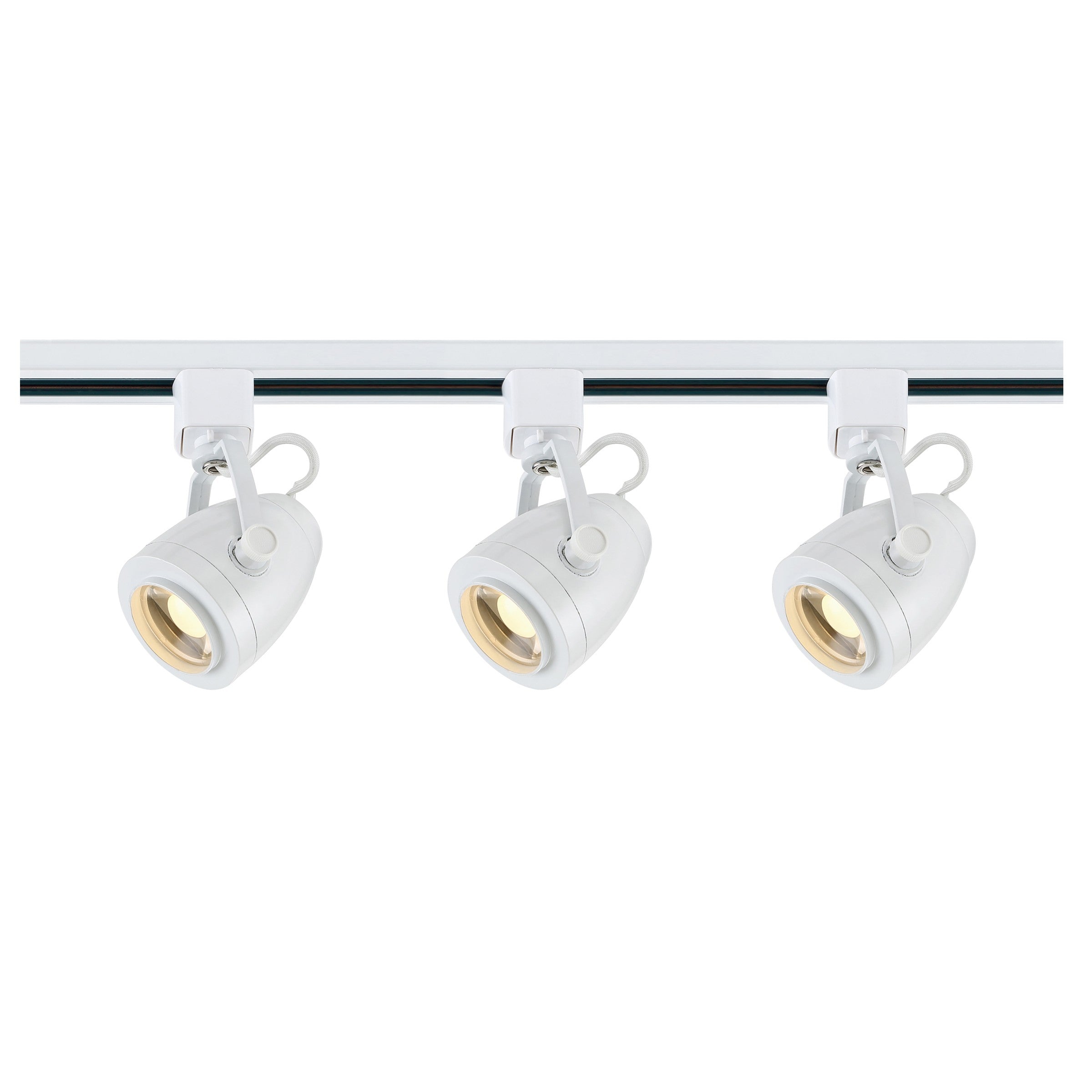 Satco Lighting TK413 12 Watt LED 3 Heads Pinch Back Track Lighting Kit 36 Degree White Finish Dimmable 3000K
