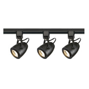 Satco Lighting TK414 12 Watt LED 3 Heads Pinch Back Track Lighting Kit 36 Degree Black Finish Dimmable 3000K