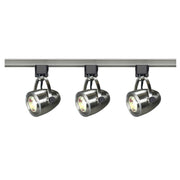 Satco Lighting TK417 12 Watt LED 3 Heads Pinch Back Track Lighting Kit 36 Degree Dimmable Brushed Nickel 3000K